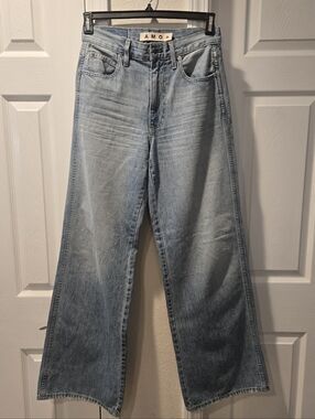 AMO Light Wash Wide Leg Jeans